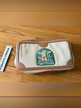 New Stoney Clover Lane x Bon Voyage small pouch with Palm Beach patch